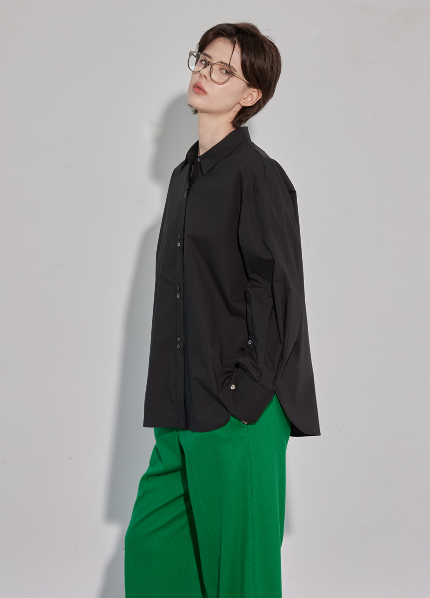 棉質雙釦設計襯衫